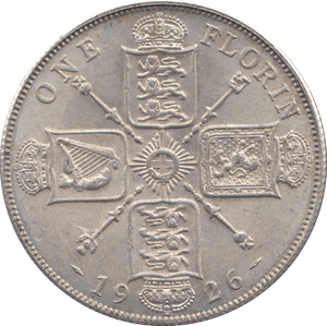 1926 ONE FLORIN ( EF ) - PENNY - Cambridgeshire Coins