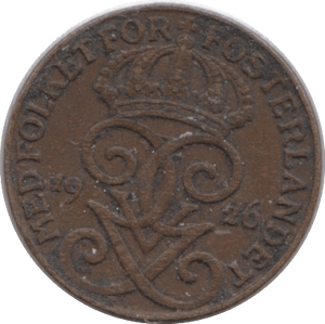 1926 ONE ORE SWEDEN - WORLD COINS - Cambridgeshire Coins