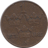 1926 ONE ORE SWEDEN - WORLD COINS - Cambridgeshire Coins