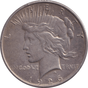 1926 SILVER PEACE DOLLAR USA - SILVER WORLD COINS - Cambridgeshire Coins
