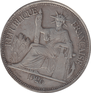 1926 SILVER PIASTRE INDO CHINA - SILVER WORLD COINS - Cambridgeshire Coins