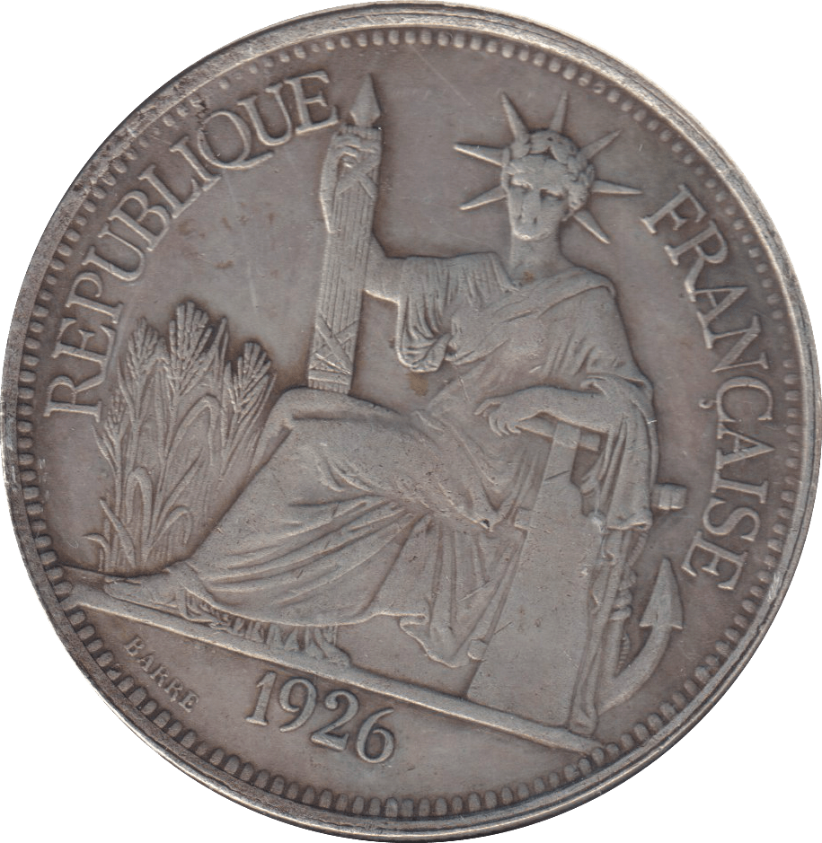 1926 SILVER PIASTRE INDO CHINA - SILVER WORLD COINS - Cambridgeshire Coins