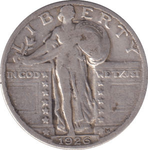 1926 SILVER QUARTER DOLLAR USA - SILVER WORLD COINS - Cambridgeshire Coins