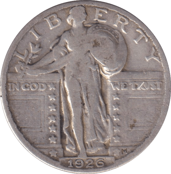1926 SILVER QUARTER DOLLAR USA - SILVER WORLD COINS - Cambridgeshire Coins