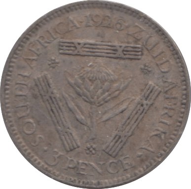 1926 SILVER THREEPENCE SOUTH AFRICA - SILVER WORLD COINS - Cambridgeshire Coins