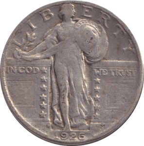 1926 SILVER USA QUARTER DOLLAR - SILVER WORLD COINS - Cambridgeshire Coins