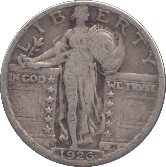 1926 SILVER USA QUARTER - SILVER WORLD COINS - Cambridgeshire Coins