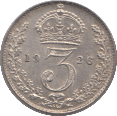 1926 THREEPENCE ( AUNC ) - Threepence - Cambridgeshire Coins