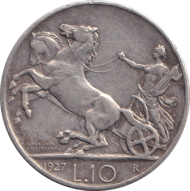 1927 10 LIRA ITALY - WORLD COINS - Cambridgeshire Coins