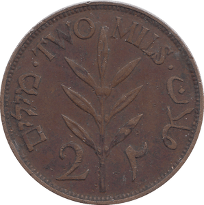 1927 2 MILS PALESTINE - WORLD COINS - Cambridgeshire Coins