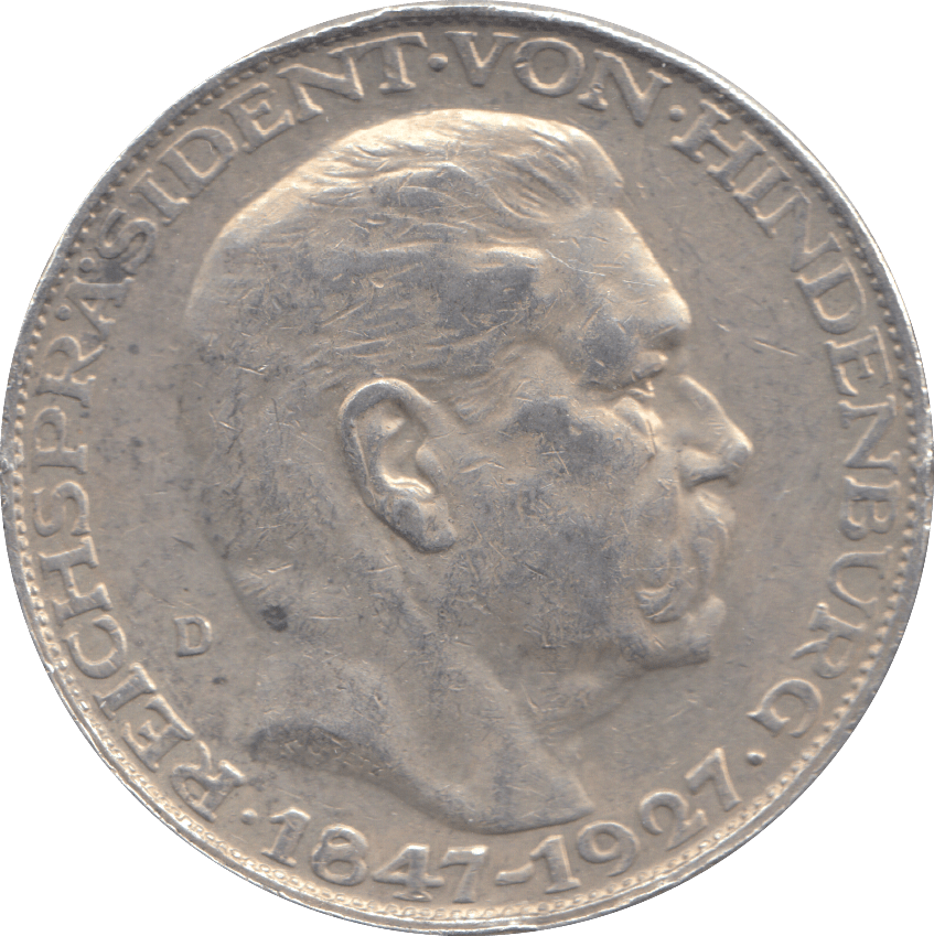 1927 5 MARK GERMANY - WORLD COINS - Cambridgeshire Coins