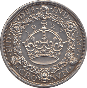 1927 CROWN ( AUNC ) WREATH - CROWN - Cambridgeshire Coins