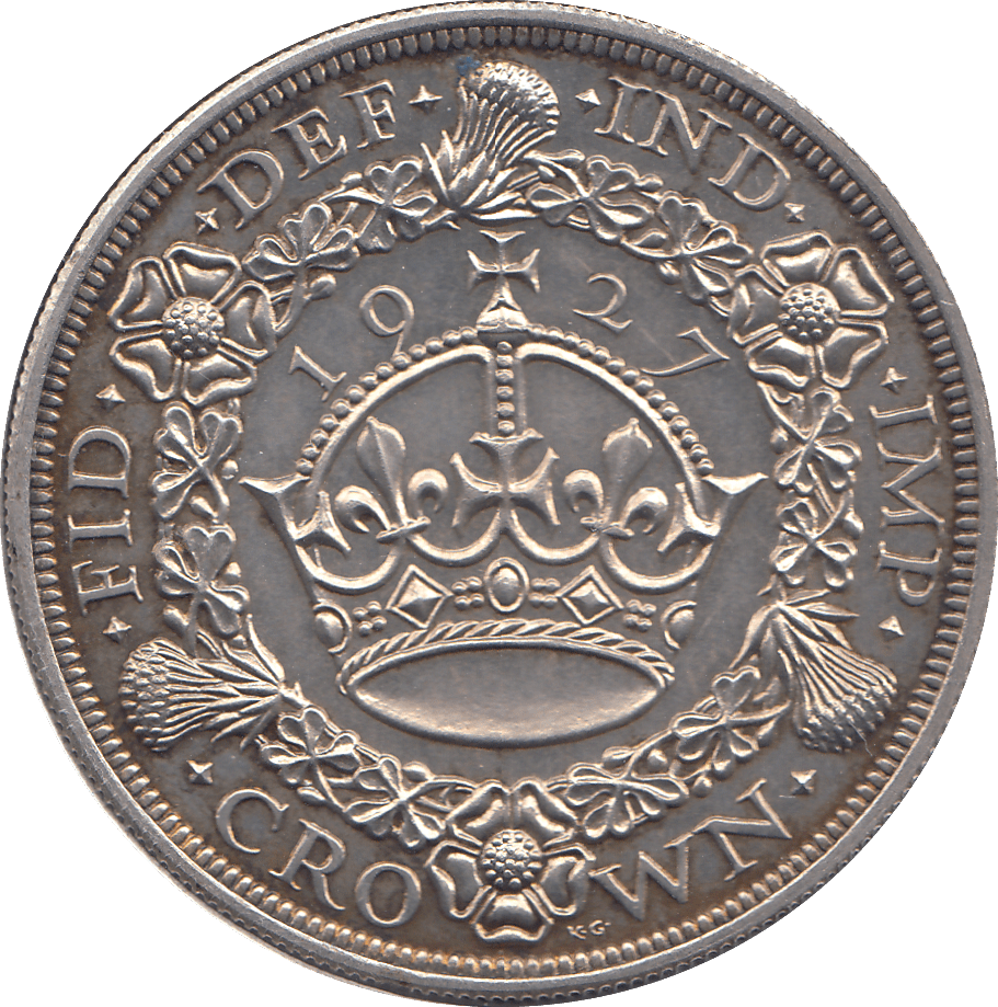 1927 CROWN ( AUNC ) WREATH - CROWN - Cambridgeshire Coins