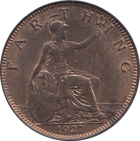 1927 FARTHING ( AUNC ) - FARTHING - Cambridgeshire Coins