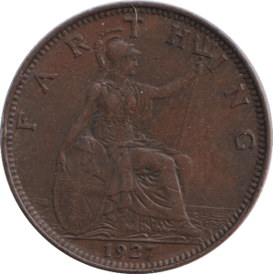 1927 FARTHING ( FINE ) - FARTHING - Cambridgeshire Coins