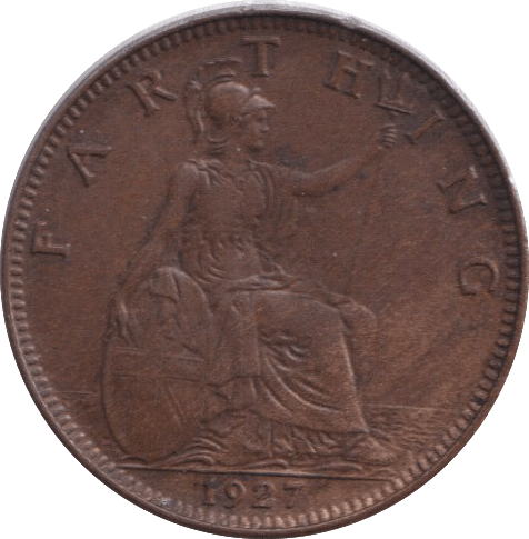 1927 FARTHING ( GVF ) - FARTHING - Cambridgeshire Coins