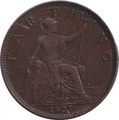 1927 FARTHING ( GVF ) - FARTHING - Cambridgeshire Coins
