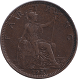 1927 FARTHING ( GVF ) - FARTHING - Cambridgeshire Coins