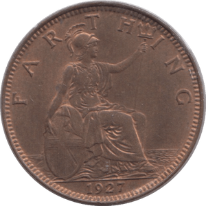 1927 FARTHING ( UNC ) - Farthing - Cambridgeshire Coins