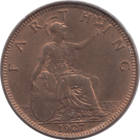 1927 FARTHING ( UNC ) - Farthing - Cambridgeshire Coins