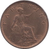 1927 FARTHING ( UNC ) - Farthing - Cambridgeshire Coins