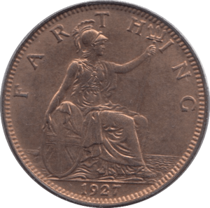 1927 FARTHING ( UNC ) - Farthing - Cambridgeshire Coins