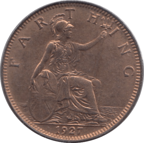 1927 FARTHING ( UNC ) - Farthing - Cambridgeshire Coins