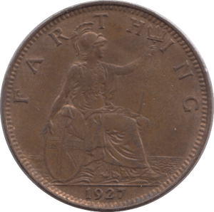 1927 FARTHING ( UNC ) - Farthing - Cambridgeshire Coins