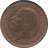 1927 FARTHING ( UNC ) - Farthing - Cambridgeshire Coins