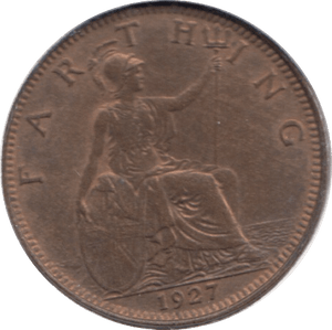 1927 FARTHING ( UNC ) - Farthing - Cambridgeshire Coins
