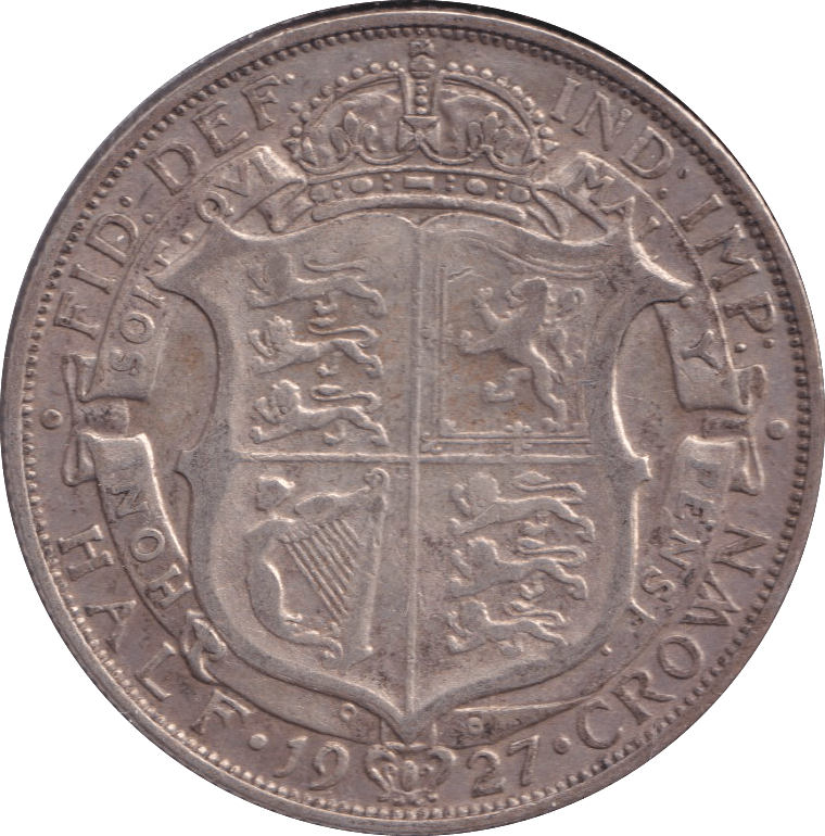 1927 HALFCROWN ( FINE ) - HALFCROWN - Cambridgeshire Coins