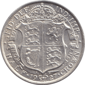 1927 HALFCROWN ( UNC ) - HALFCROWN - Cambridgeshire Coins
