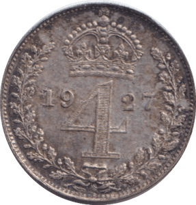 1927 MAUNDY FOURPENCE ( UNC ) - MAUNDY FOURPENCE - Cambridgeshire Coins