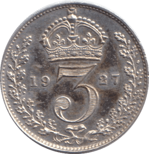 1927 MAUNDY THREEPENCE ( UNC ) - MAUNDY THREEPENCE - Cambridgeshire Coins