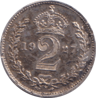 1927 MAUNDY TWOPENCE ( UNC ) - MAUNDY TWOPENCE - Cambridgeshire Coins