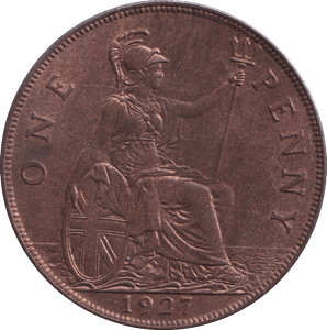 1927 PENNY ( AUNC ) - PENNY - Cambridgeshire Coins