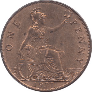 1927 PENNY ( UNC ) - PENNY - Cambridgeshire Coins