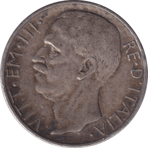 1927 SILVER 10 LIRA ITALY - SILVER WORLD COINS - Cambridgeshire Coins