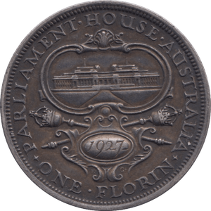1927 SILVER FLORIN ( AUSTRALIA ) - SILVER WORLD COINS - Cambridgeshire Coins