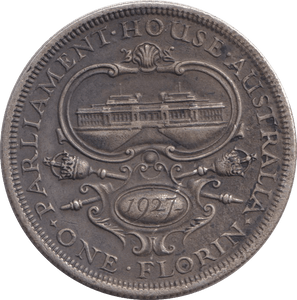 1927 SILVER FLORIN AUSTRALIA - SILVER WORLD COINS - Cambridgeshire Coins
