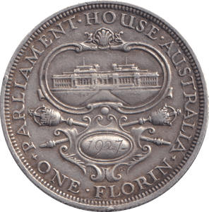 1927 SILVER FLORIN AUSTRALIA - SILVER WORLD COINS - Cambridgeshire Coins
