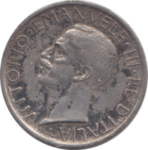 1927 SILVER ITALY 5 LIRA - SILVER WORLD COINS - Cambridgeshire Coins