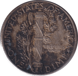 1927 SILVER ONE DIME USA - SILVER WORLD COINS - Cambridgeshire Coins