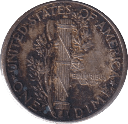 1927 SILVER ONE DIME USA - SILVER WORLD COINS - Cambridgeshire Coins