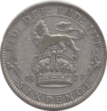 1927 SIXPENCE ( NF ) - SIXPENCE - Cambridgeshire Coins