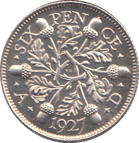 1927 SIXPENCE ( UNC ) - SIXPENCE - Cambridgeshire Coins
