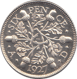 1927 SIXPENCE ( UNC ) - SIXPENCE - Cambridgeshire Coins