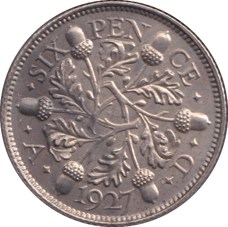 1927 SIXPENCE ( UNC ) - SIXPENCE - Cambridgeshire Coins