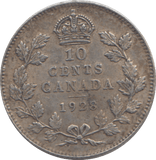 1928 CANADA SILVER 10 CENT - WORLD COINS - Cambridgeshire Coins