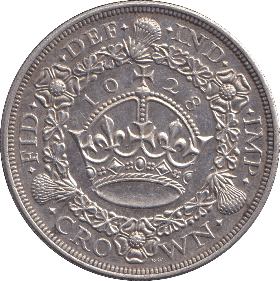 1928 CROWN ( AUNC ) - CROWN - Cambridgeshire Coins